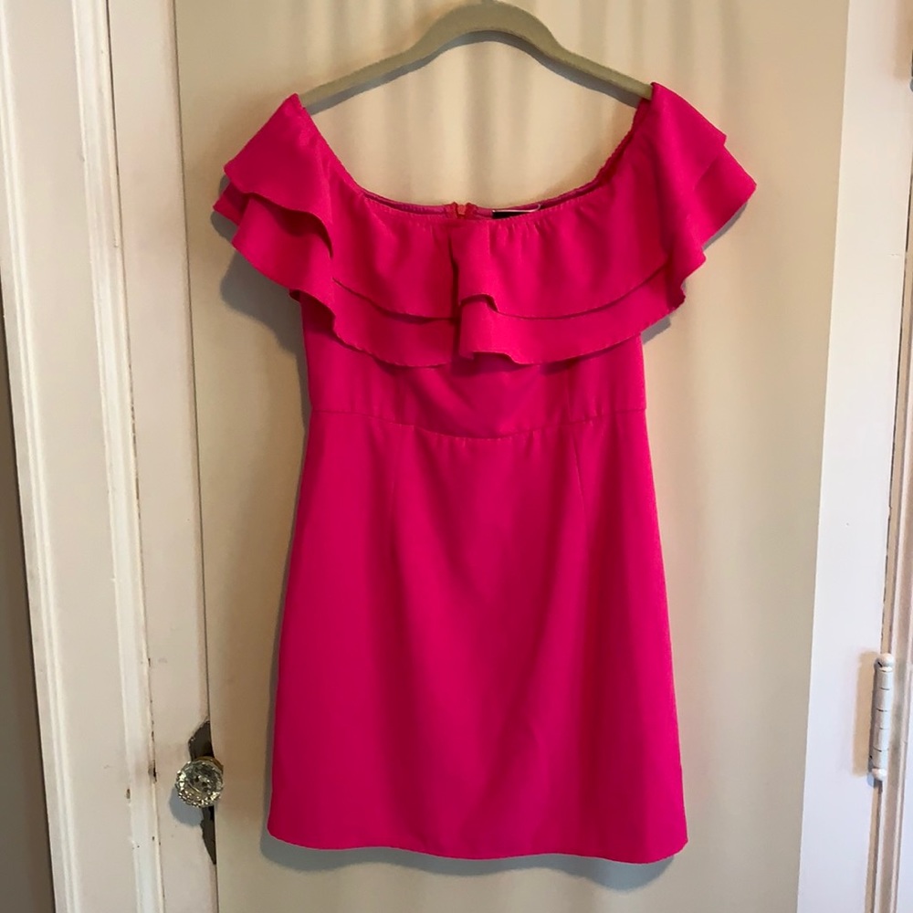 Pink Lily Off the Shoulder Mini Dress